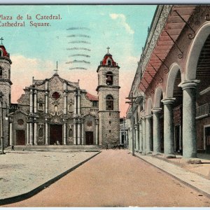 1925 Havana, Cuba Cathedral Square Plaza de la Catedral Church Colonial A347