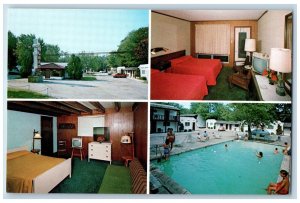 Ocean City Maryland MD Postcard Alamo Court Multiview Pool c1960 Vintage Antique