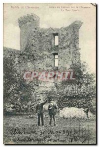 Old Postcard Chevreuse Valley Ruins of the medieval Chateau La Tour de Chevre...