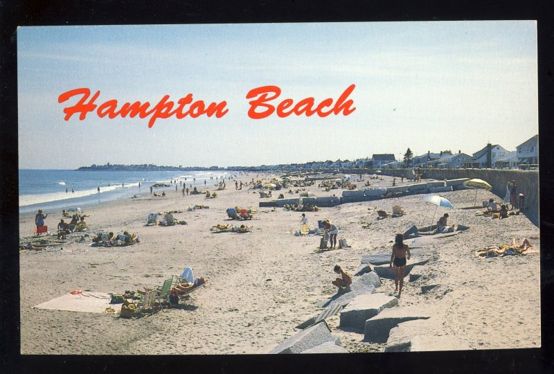 Hampton Beach, New Hampshire/NH Postcard, Bathers At North Beach, Boar's...