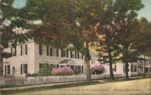 c.1907-15 Summer Home Otis Skinner Woodstock VT. Hand Colored Postcard 2T6-374