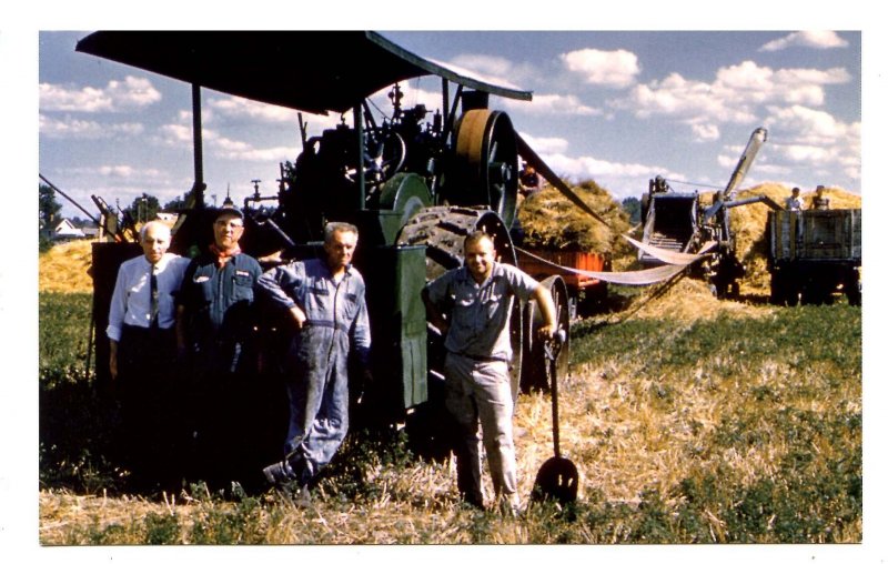 Steam-Powered Farm Equipment in Action