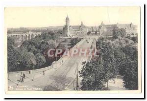 Luxembourg Postcard Old Avenue and Adolphe Bridge