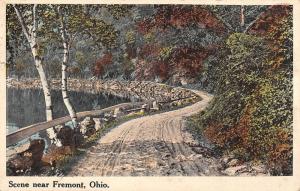 Fremont Ohio Scenic Roadway Greeting Antique Postcard K71480