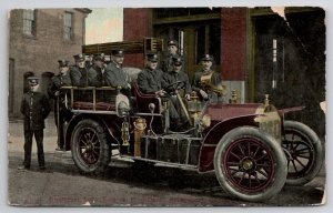 Bridgeport CT Chemical Auto Engine Fire Engine c1910 Postcard K30