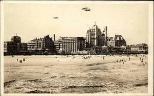 Aviation Airplanes Over Atlantic City NJ McKeague Co Real Photo Postcard #2