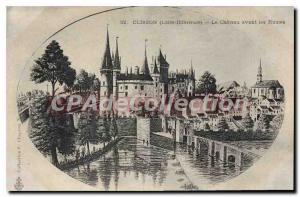 Postcard Old Clisson Loire Inf Le Chateau before the Ruins