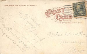 Parkersburg West Virginia 1910 Postcard Jackson Memorial Fountain City Park