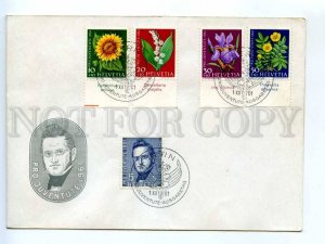 417380 Switzerland 1961 year FDC Pro Juventute Flowers set stamps FDC