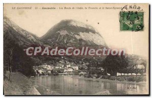 Old Postcard Grenoble Les Bords De La Tronche I'Isere And The Saint Eynard