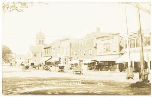 Hyannis MA Dirt Street Horse Wagons Store Fronts RPPC Real Photo Postcard