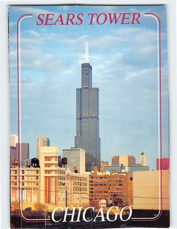 Postcard Western View of Sears Tower Chicago Illinois USA