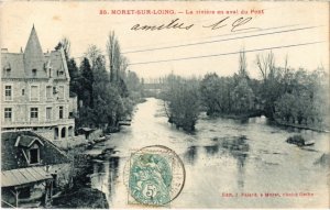 CPA MORET-sur-LOING La Riviere en Aval du Pont (1299835)