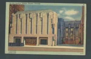 1944 Post Card Chicago IL W-G-N Studios Tribune Square