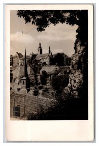 RPPC Grund Eglise Castle Remparts Luxembourg Postcard V23