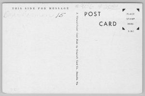 Eastern Oregon~Harvesting Wheat~Horse Team Pulls Old Combine~1940s B&W Postcard 