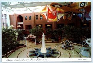 SAINT JOHN, New Brunswick Canada ~ Atrium MARKET SQUARE Shopping 4x6 Postcard