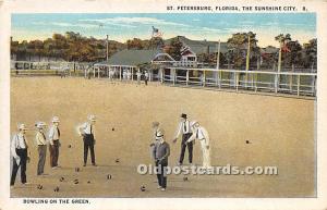 Bowling on the Green Lawn Bowling Paper on back 