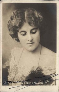 Decima Moore Actress AUTOGRAPH Tuck #5004 c1905 Real Photo Postcard