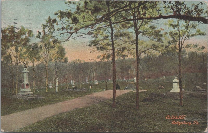 Postcard Culp's Hill Gettysburg PA