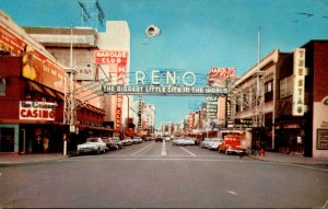 Nevada Reno Arch Looking Down Virginia Street 1959