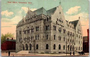 1912 Post Office Columbus Ohio OH Postal Service Building Posted Postcard