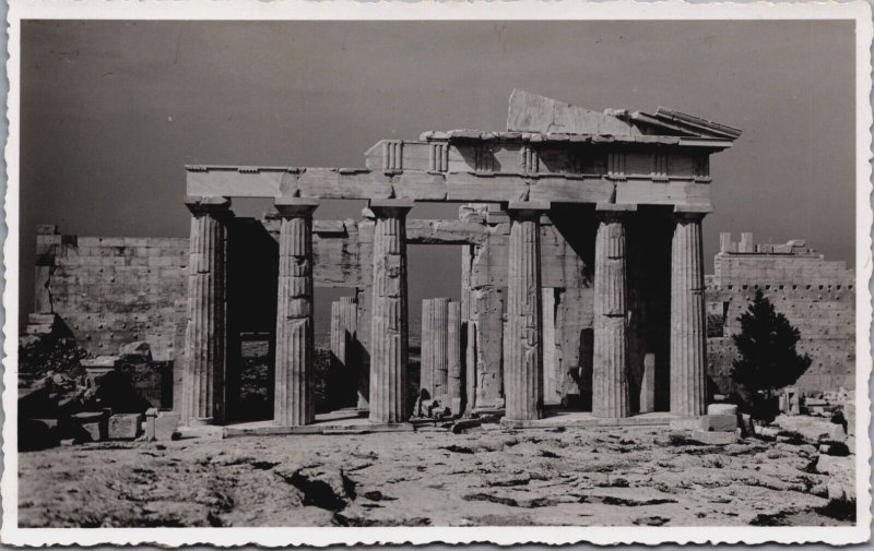 Greece Propylaia Acropolis of Athens Vintage RPPC C158