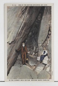 One of the natives exploring bat cave - Postcard