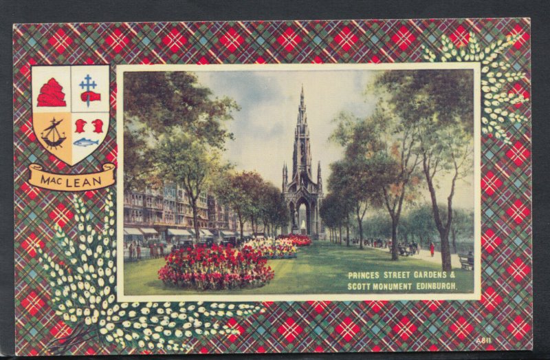 Scotland Postcard - MacLean Tartan - Princes Street Gardens, Edinburgh RS14465