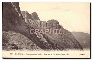 Old Postcard Luchon Passage of the Picade Peak View of Pigue