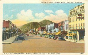 Canon City CO Main Street Looking West WBPostcard Unused