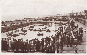 The Canoe Lake Brighton Old Postcard