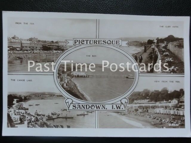 Old RP Picturesque SANDOWN, I.O.W. Multiview - ALL IMAGES SHOWN