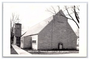 Christian Church Marysville Kansas RPPC Postcard