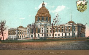 Vintage Postcard 1910's State Capitol Government Office St. Paul Minnesota MN