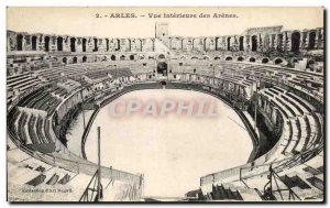 Old Postcard Arles Inside view of Arenes