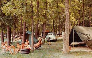 Huntsville Texas State Park Camp Scene Vintage Postcard K70195