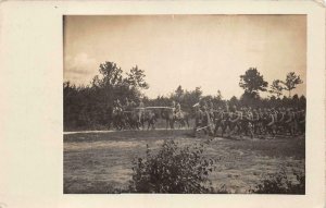 RPPC SOLDIERS HORSES GUNS CANES WW1 MILITARY REAL PHOTO POSTCARD WNC 540