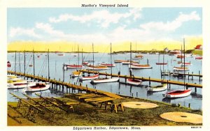 Edgartown Harbor Massachusetts Postcard