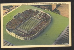 SOUTH BEND INDIAN NOTRE DAME FIGHTING IRISH FOOTBALL STADIUM VINTAGE POSTCARD