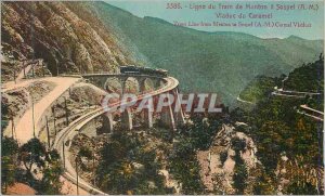 Old Postcard Line Tram Menton Sospel (A M) Caramel Viaduct
