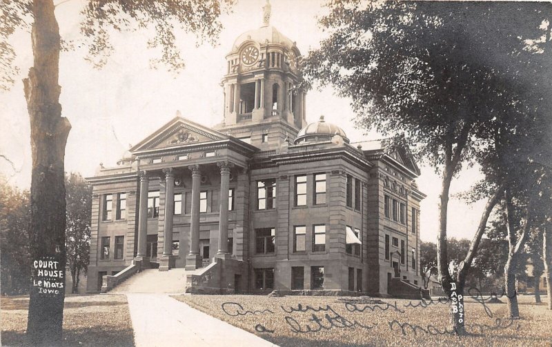 J31/ LeMars Iowa RPPC Postcard c1910 County Court House Building 283