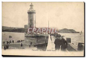 Old Postcard Marseille Le Phare Ste Marie