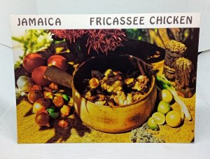 New Unused Jamaican Vintage Cooking Recipe Postcard Fricassee Chicken Jamaica