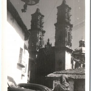 c1940s Taxco de Alarcon, Mexico RPPC Cathedral Santa Prisca Church Photo A161