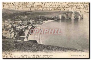 Postcard Old Etretat La Porte d'Aval and Needle