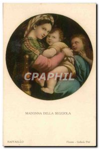 Old Postcard Madonna Della Secciola Raffaello Firenze Galleria Pitti