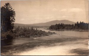 RPPC The Salmon Pool, Upper Dam ME Vintage Postcard T56