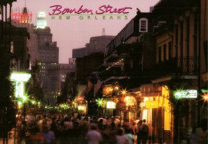 Twilight Along World Famous Bourbon Street, French Quarter,  New Orleans LA PC