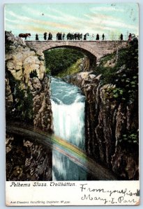 Vastra Gotaland Sweden Postcard Polhelms Sluss Trollhatan 1907 Lock Haven PA